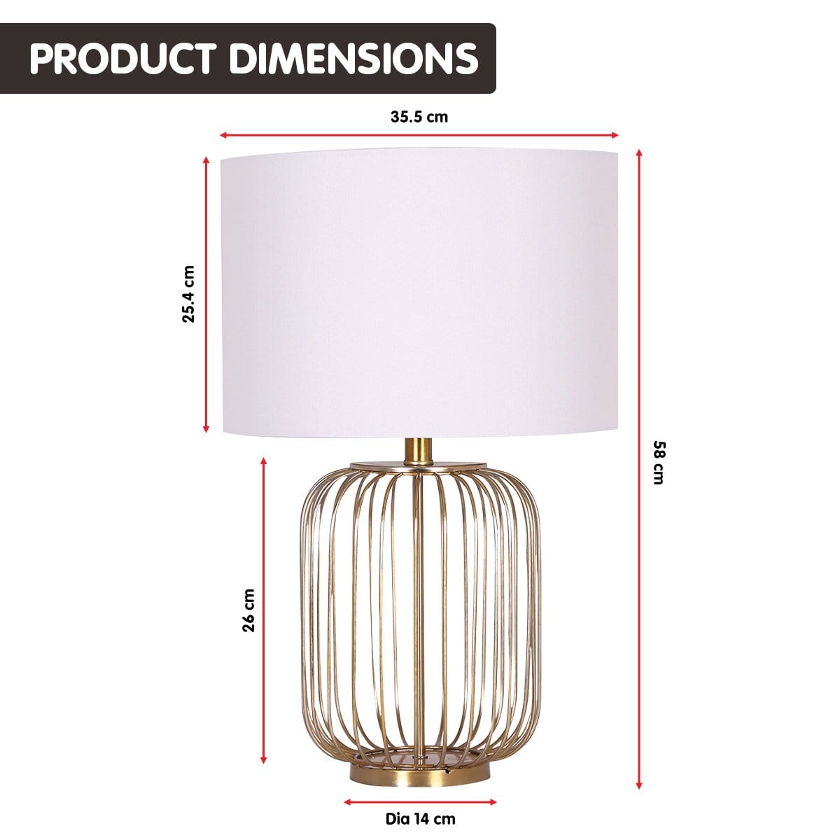 Rose Gold Table Lamp With Linen Drum Shade