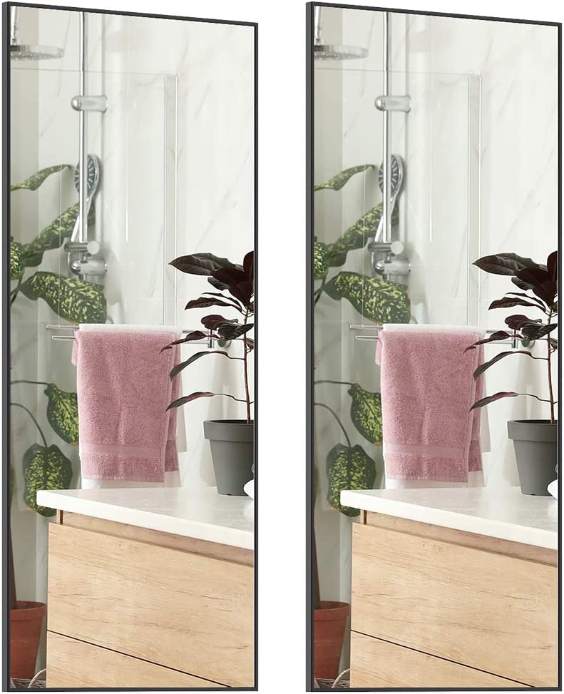 Set of 2 Full-Length Mirror Long Standing for Bedroom and Bathroom