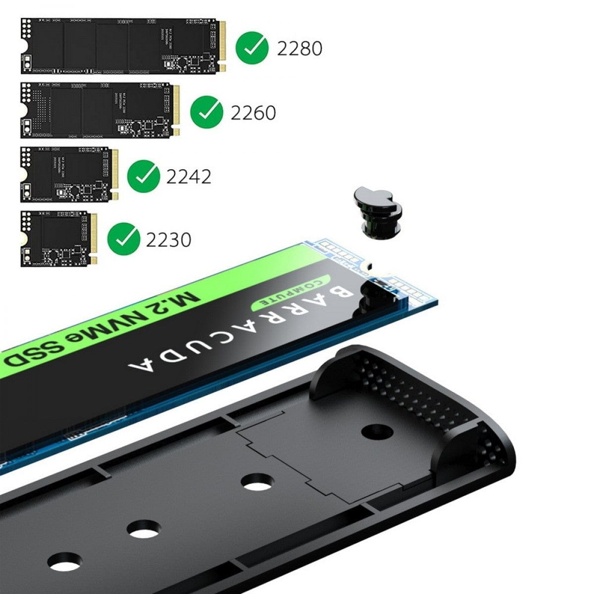 Simplecom SE516 NVMe / SATA Dual Protocol M.2 SSD Tool-Free USB-C Enclosure