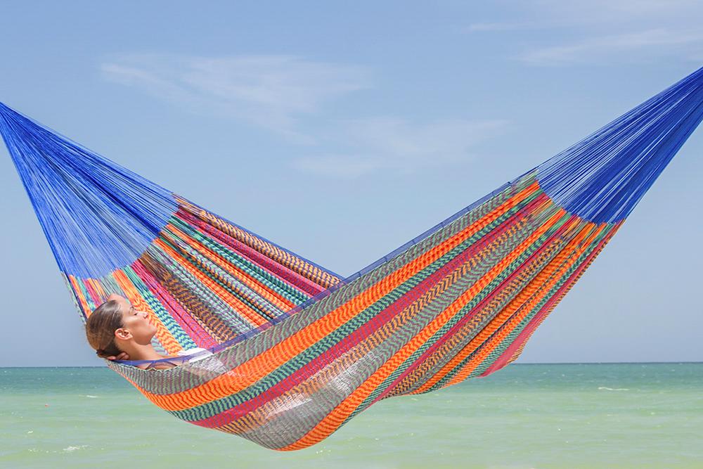 Hammocks Single Size Cotton Mexican Hammock in Mexicana Colour