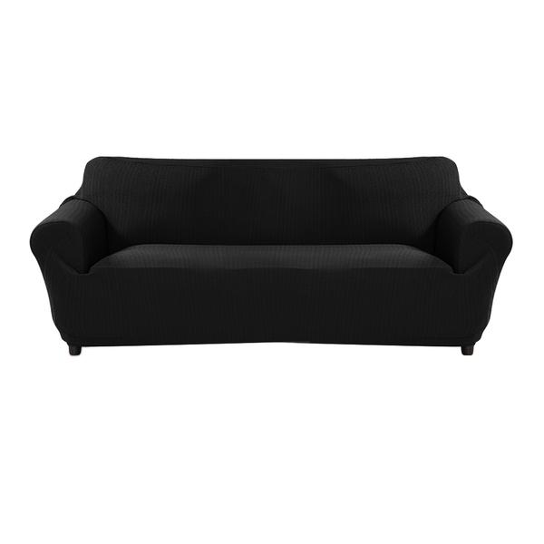 living room Slipcover Protector Couch Covers 4-Seater Black