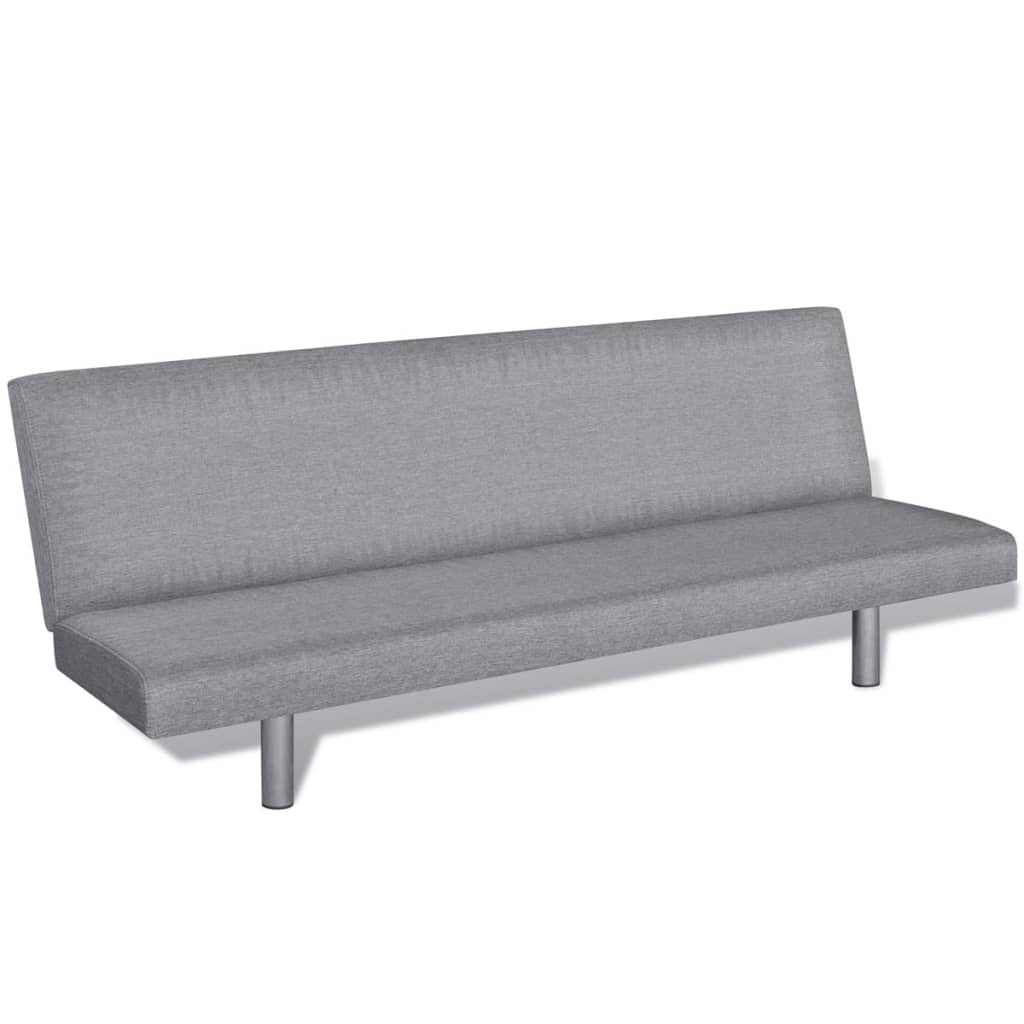 vidaxl45- Sofa Bed Light Grey Polyester