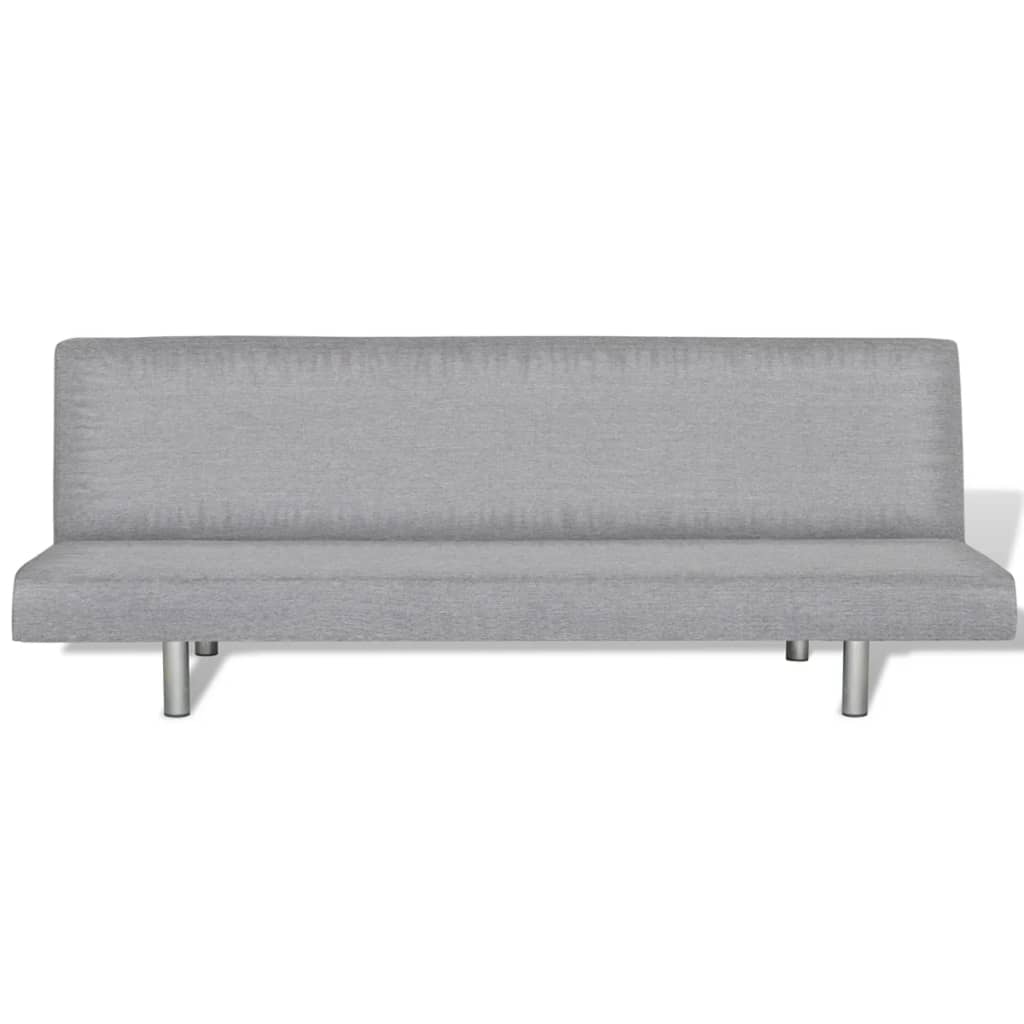 vidaxl45- Sofa Bed Light Grey Polyester