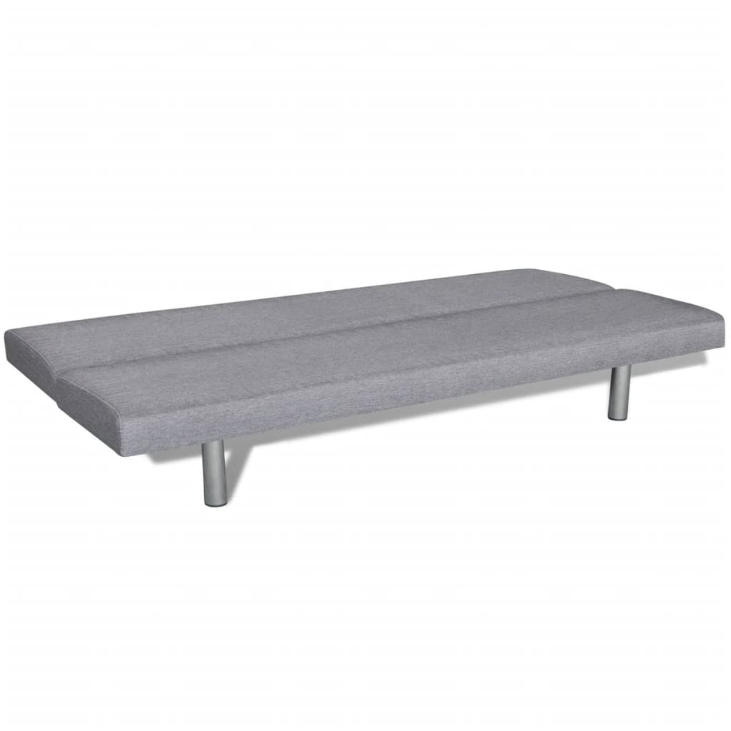 vidaxl45- Sofa Bed Light Grey Polyester