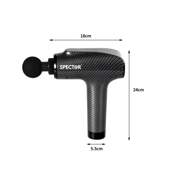 Spector 8 Heads Muscle Vibrating Massage Gun-Carbon fiber grey