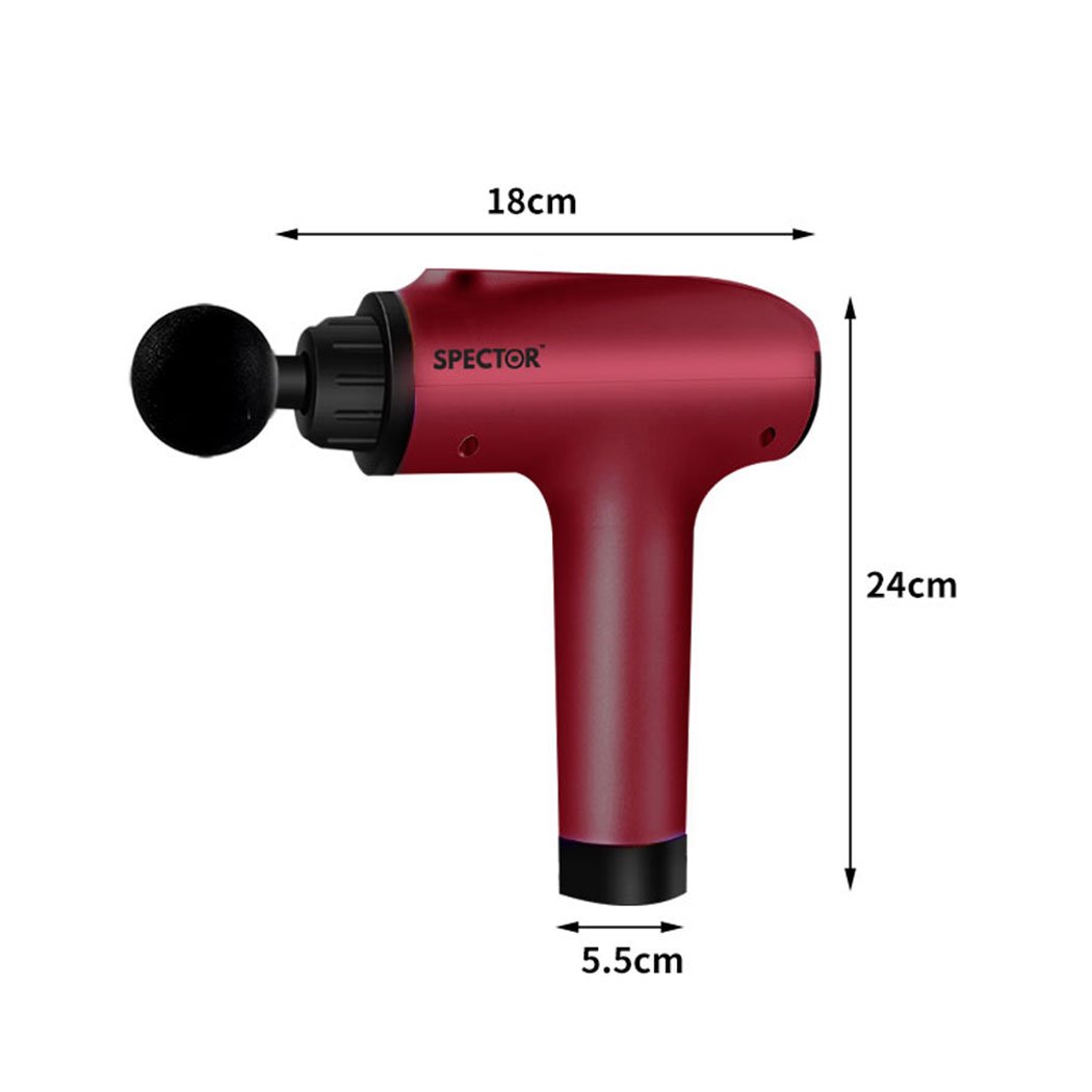 health fitness&sport Spector Massage Gun Deep Tissue Percussion Massage- Red