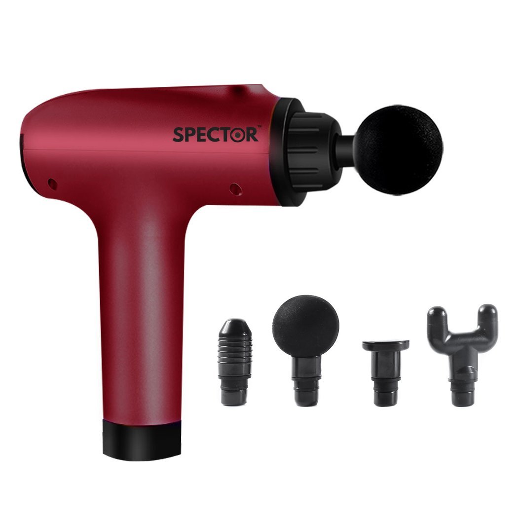 health fitness&sport Spector Massage Gun Deep Tissue Percussion Massage- Red