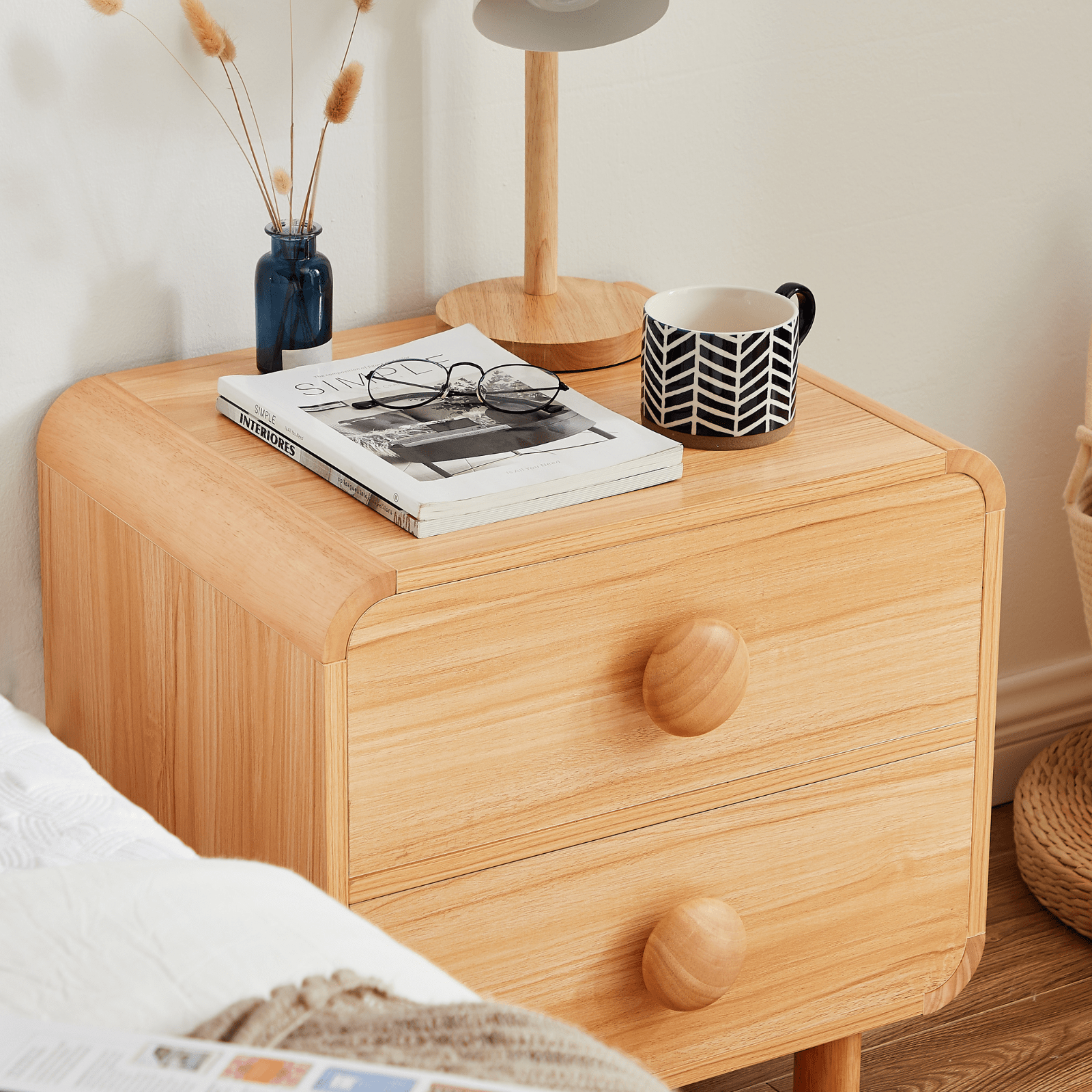 Spencer Natural Bedside Table