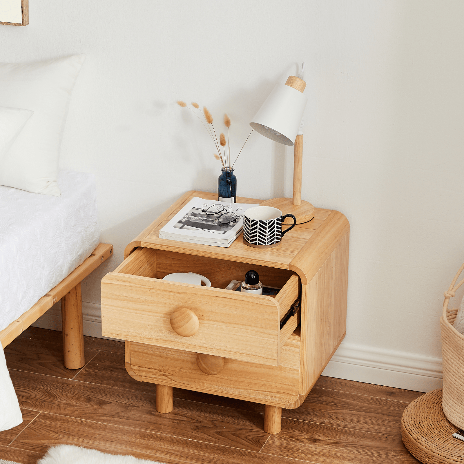 Spencer Natural Bedside Table