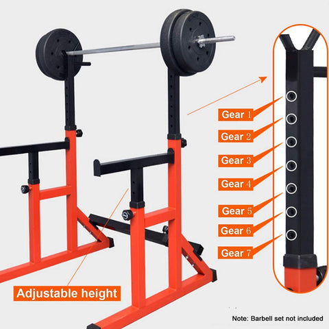 Squat Rack Barbell Rack Dip Station Home Fitness Gym Bench Press Bar Weight