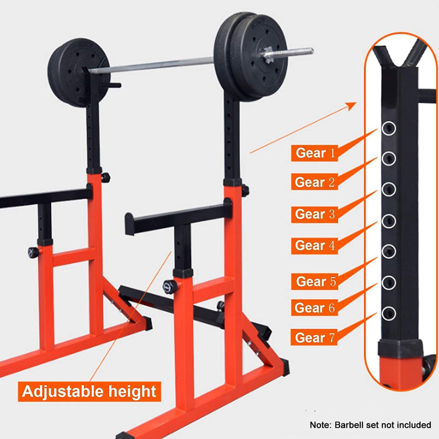 Squat Rack Barbell Rack Dip Station Home Fitness Gym Bench Press Bar Weight