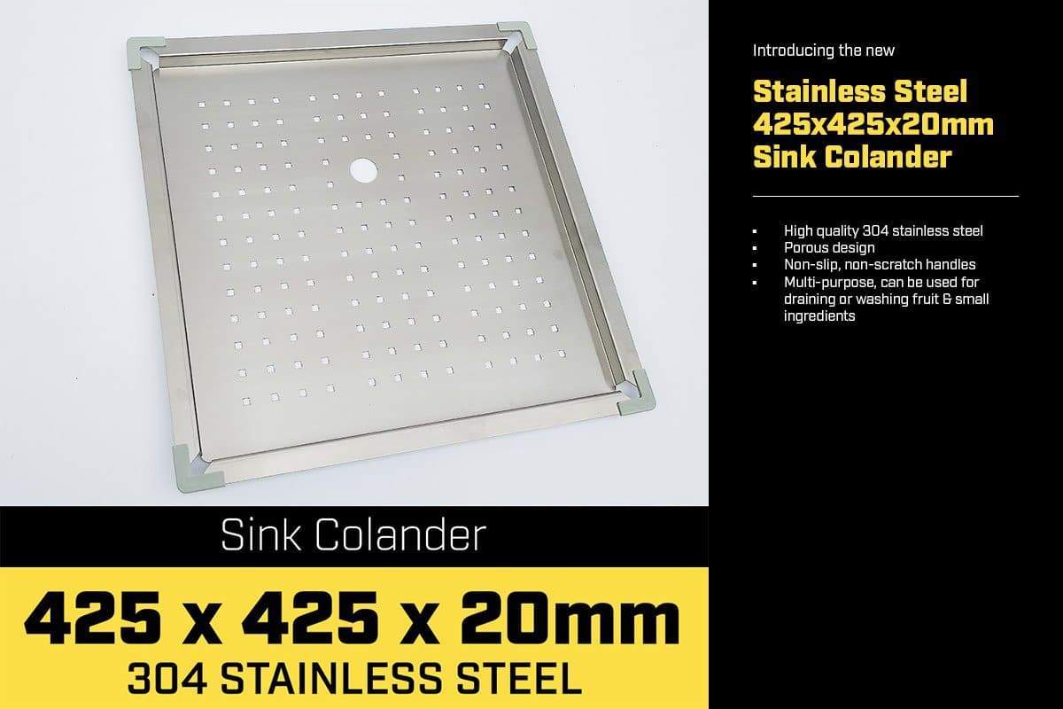 Stainless Steel Sink Colander 425 x 425mm