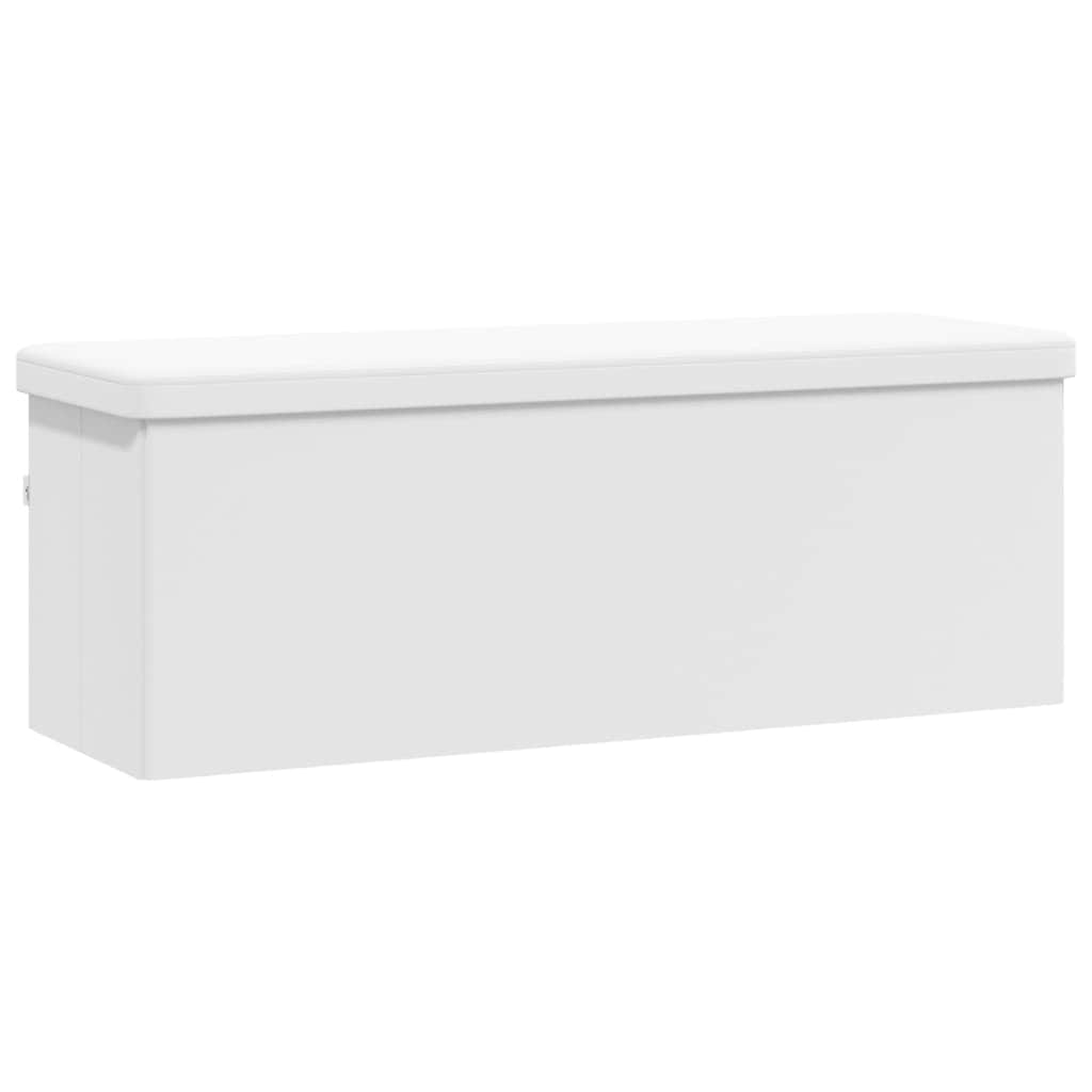 Storage Bench Foldable White PVC