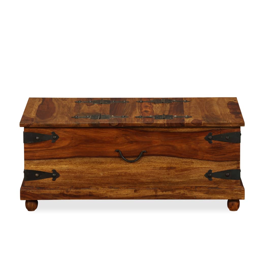 Storage Chest Solid Sheesham Wood 90x50x35 cm