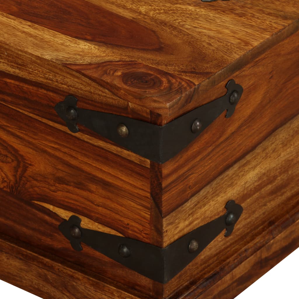 Storage Chest Solid Sheesham Wood 90x50x35 cm