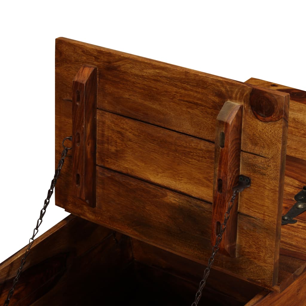 Storage Chest Solid Sheesham Wood 90x50x35 cm