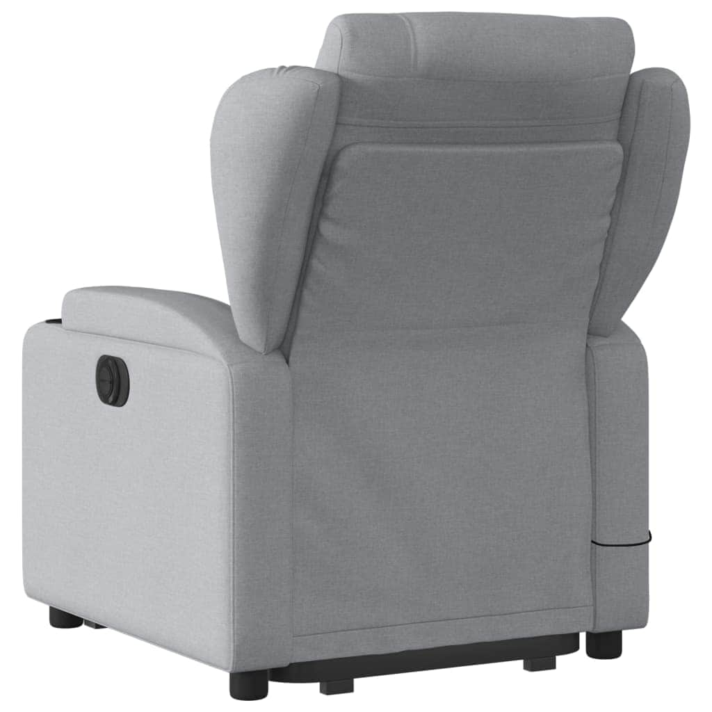 Stylish Electric Stand up Massage Recliner Chair Dark Grey Fabric