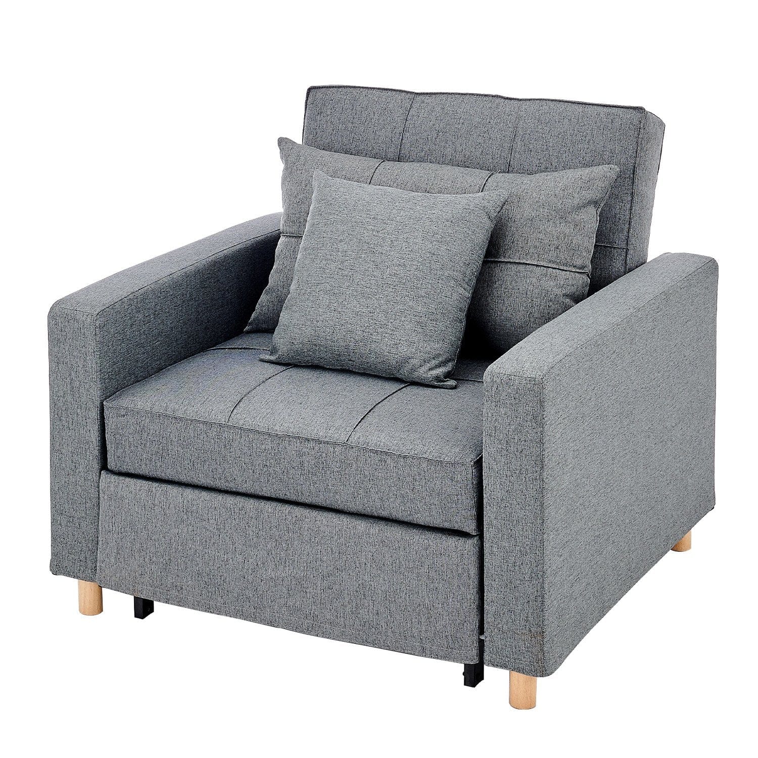 Suri 3-in-1 Convertible Sofa Chair Bed by - Grey