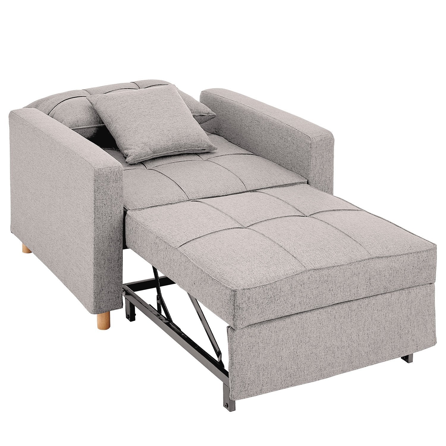 Suri 3-in-1 Convertible Sofa Chair Bed by - Khaki