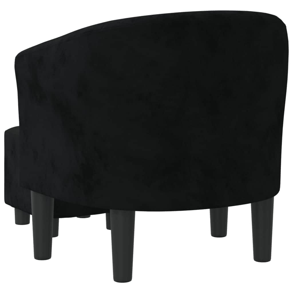 Tub Chair Dark Grey/Black Velvet