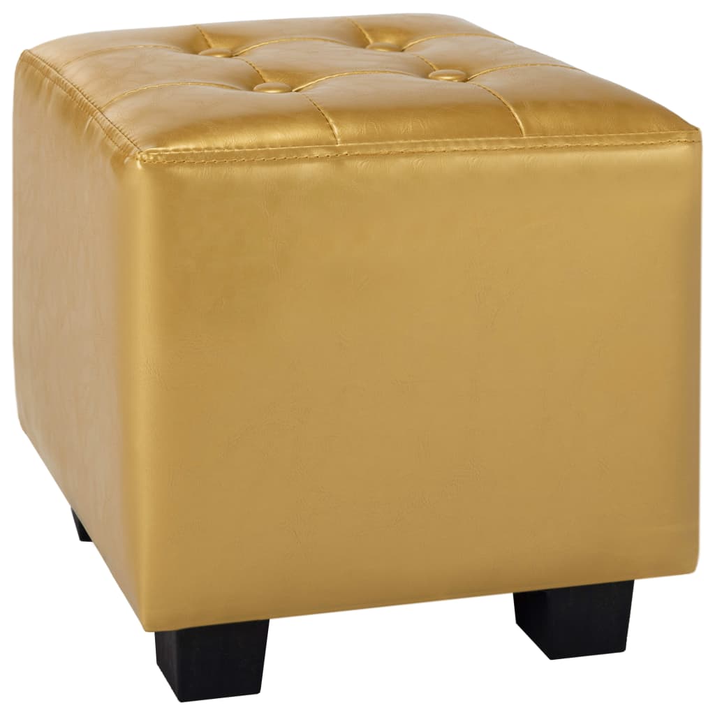 Tub Chair with Footstool Shiny Gold