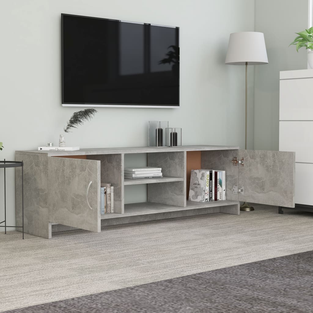 TV Cabinet Concrete Grey 120x30x37,5 cm Chipboard