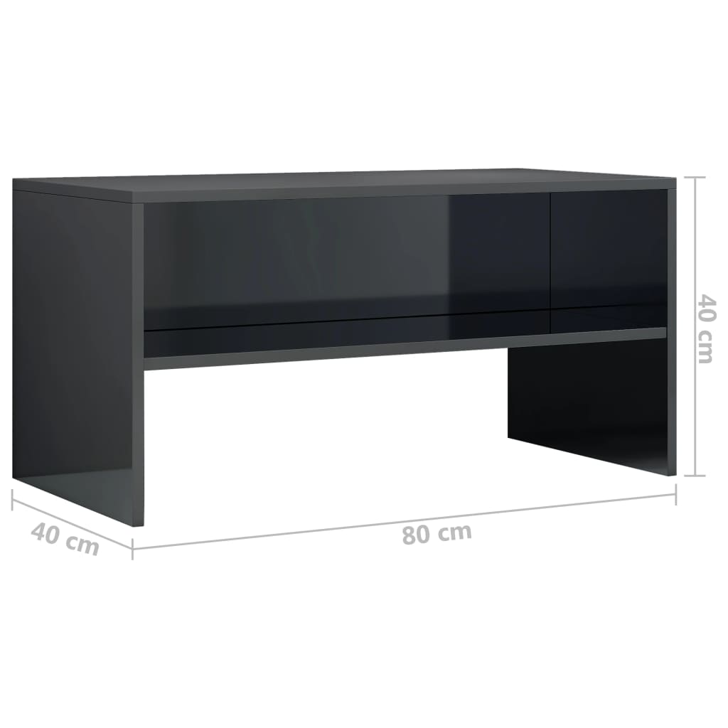 TV Cabinet High Gloss Black 80x40x40 cm Chipboard