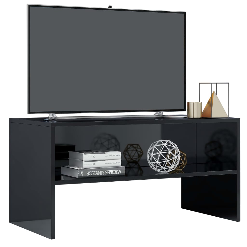 TV Cabinet High Gloss Black 80x40x40 cm Chipboard