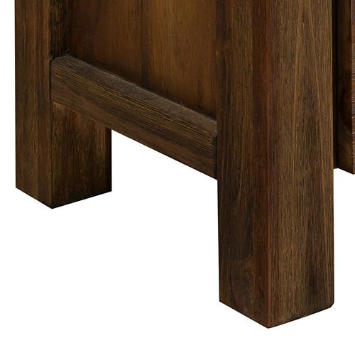 Furniture > Living Room TV Cabinet with 3 Storage Drawers Solid Acacia Entertainment Unit - Chocolate