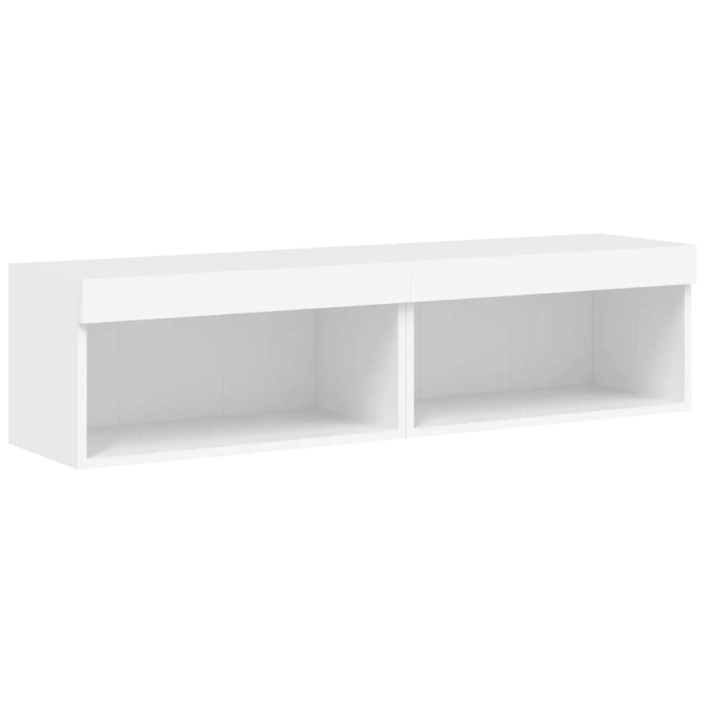 TV Cabinets with LED Lights  White