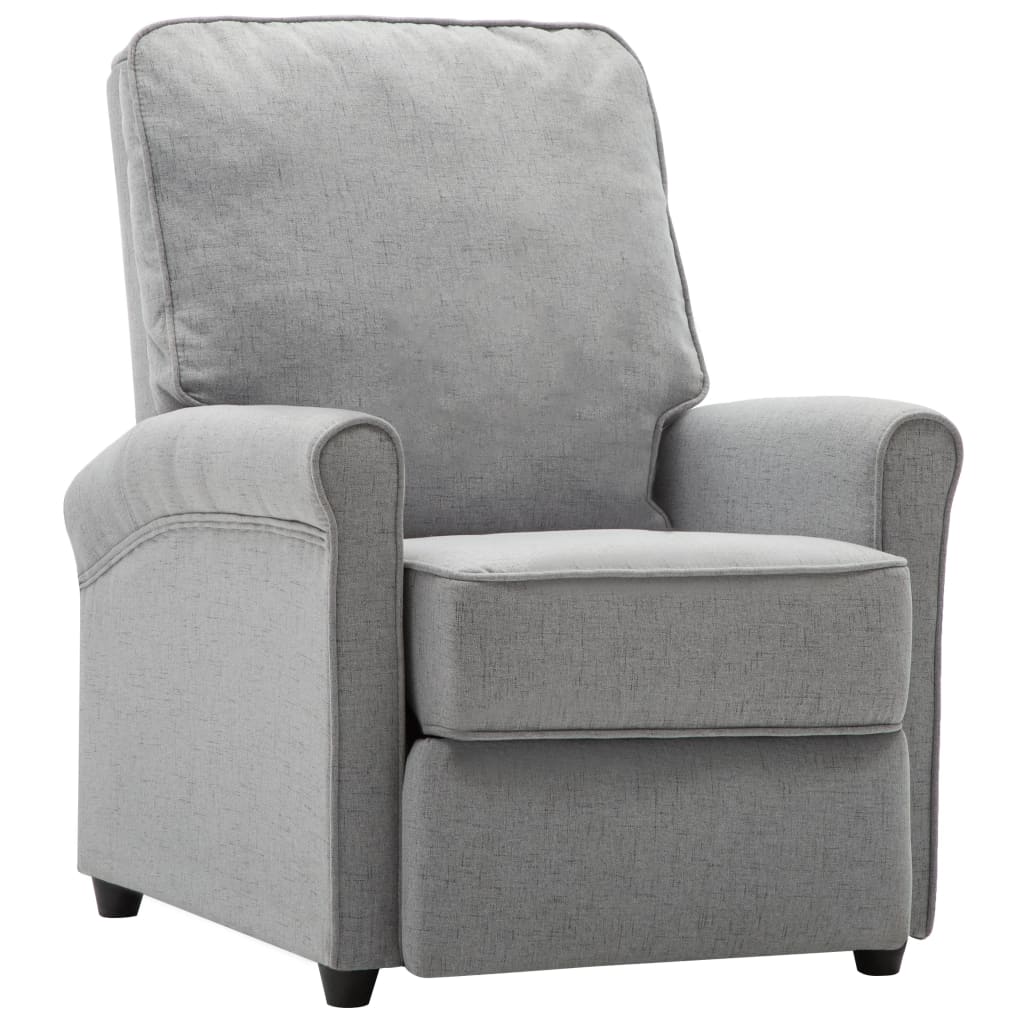 TV Recliner Chair Light Grey Fabric