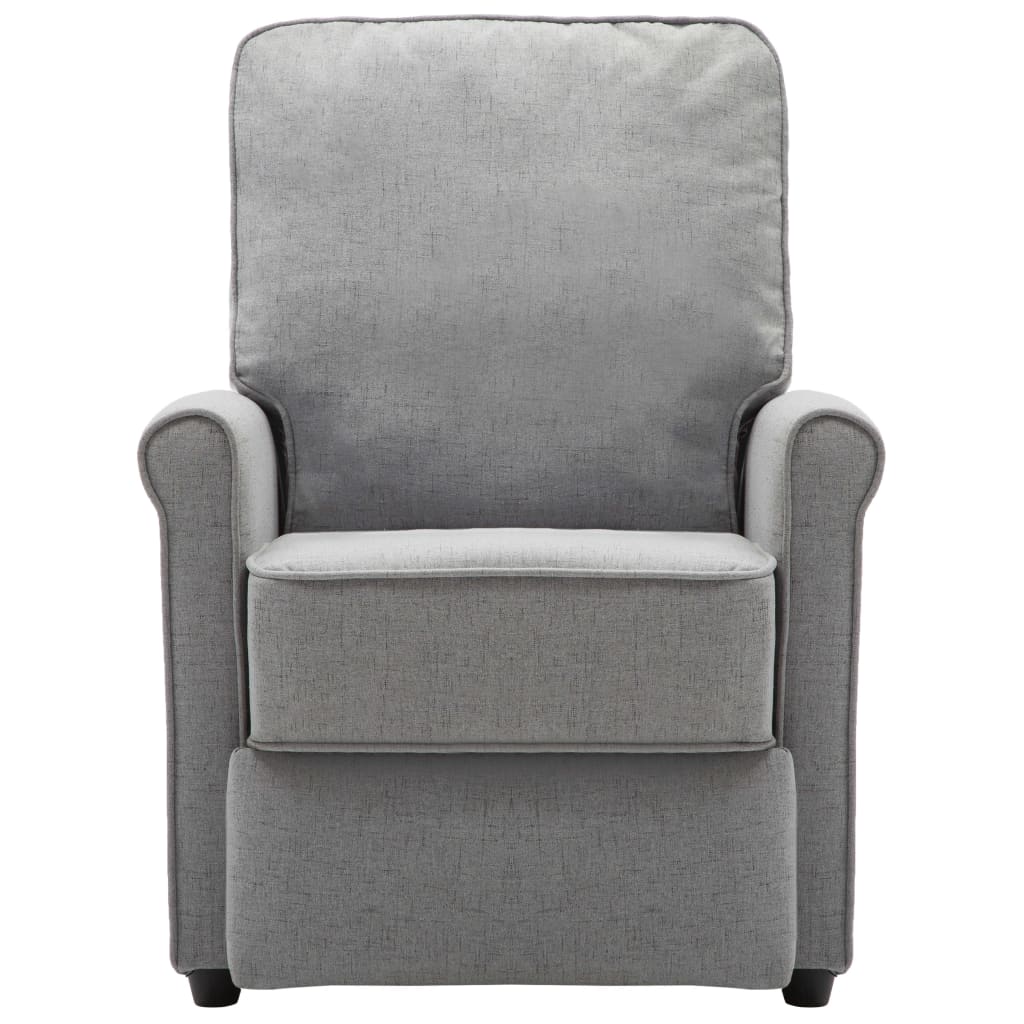 TV Recliner Chair Light Grey Fabric