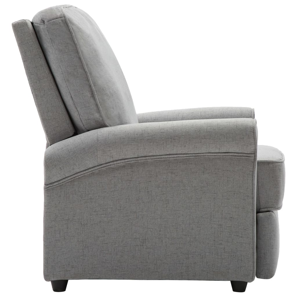 TV Recliner Chair Light Grey Fabric