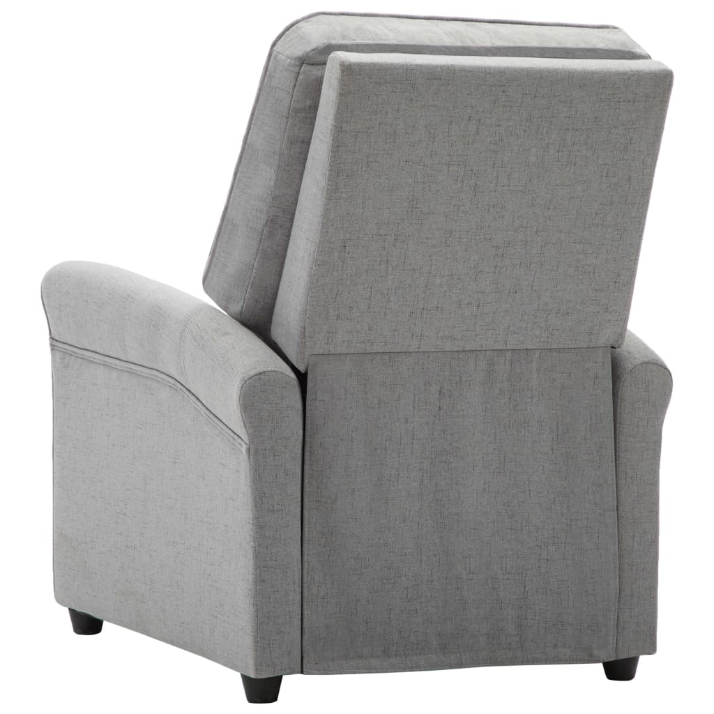 TV Recliner Chair Light Grey Fabric