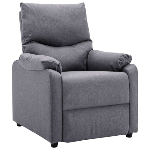 TV Recliner Light Grey Fabric