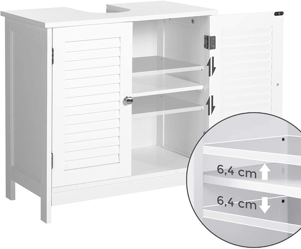 Under Sink Cabinet with 2 Doors White BBC05WT