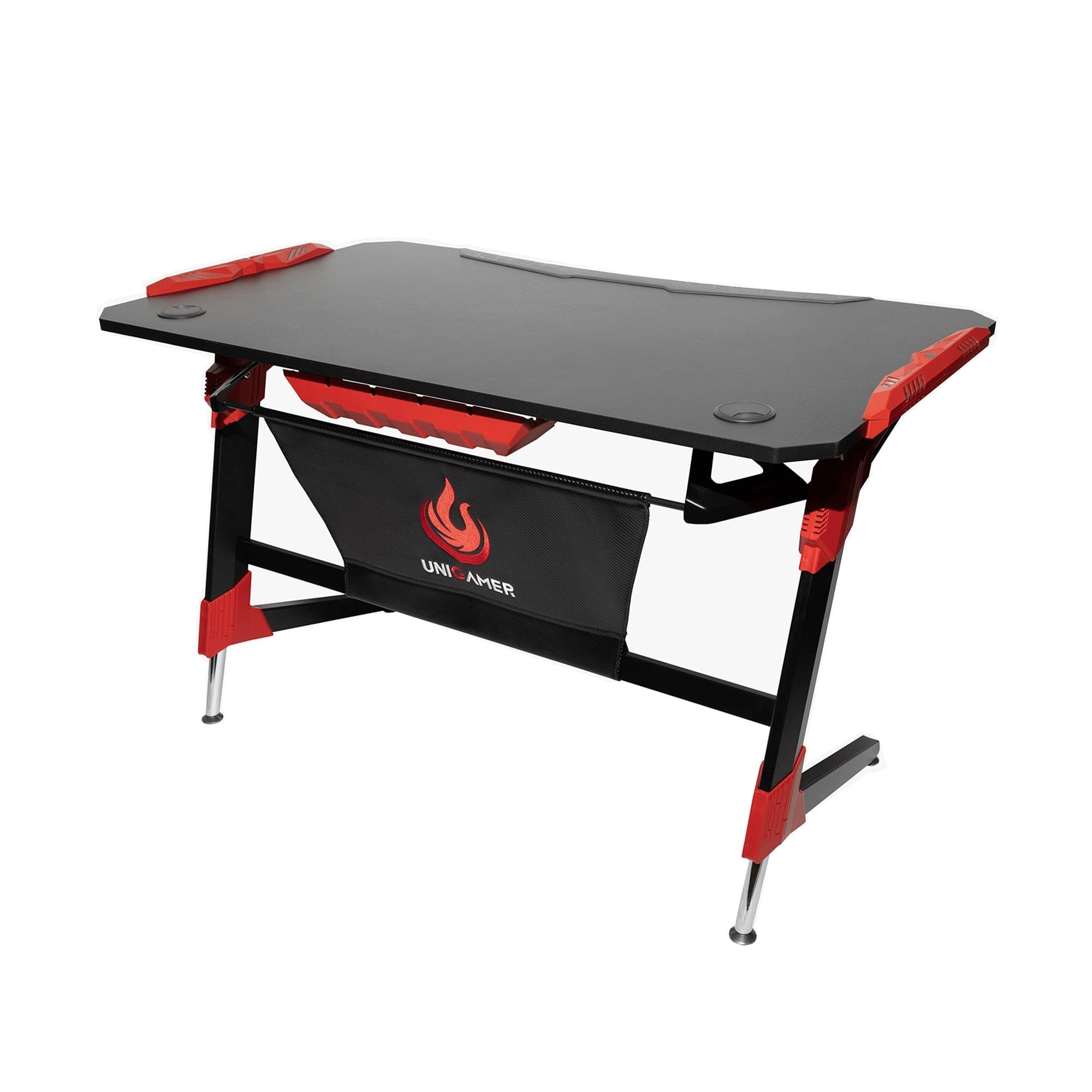 Unigamer RGB Gaming Desk in Red/Black