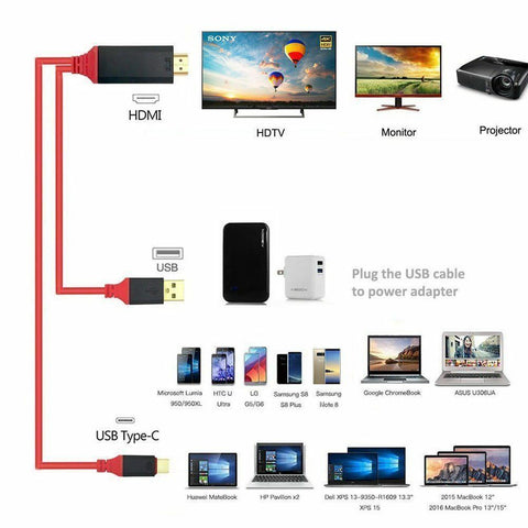 USB-C 3.1 Cable for Samsung Galaxy S8 Note 8 MacBook Pro