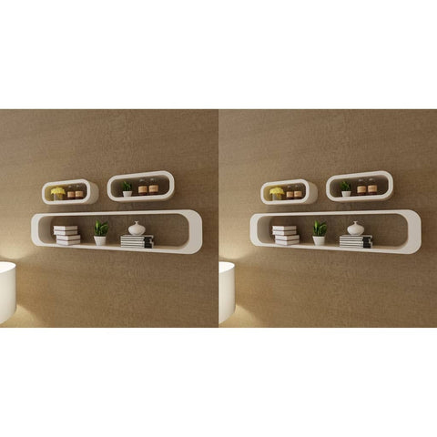 Wall Cube Shelves 6 pcs White