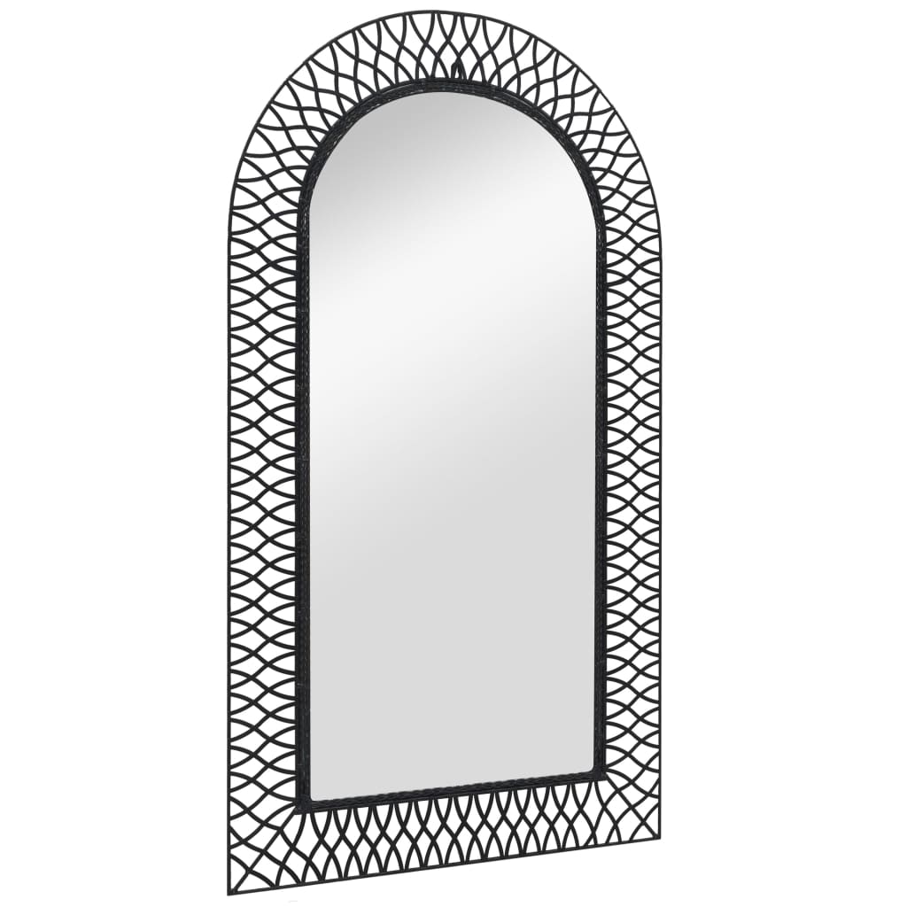 Wall Mirror Arched 60x110 cm Black