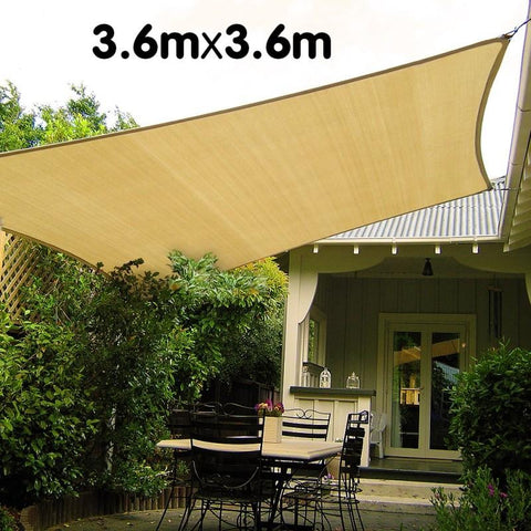 Wallaroo Square Shade Sail 3.6m x 3.6m - Sand