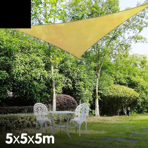 Wallaroo Triangle Shade Sail 5m x 5m x 5m - Sand