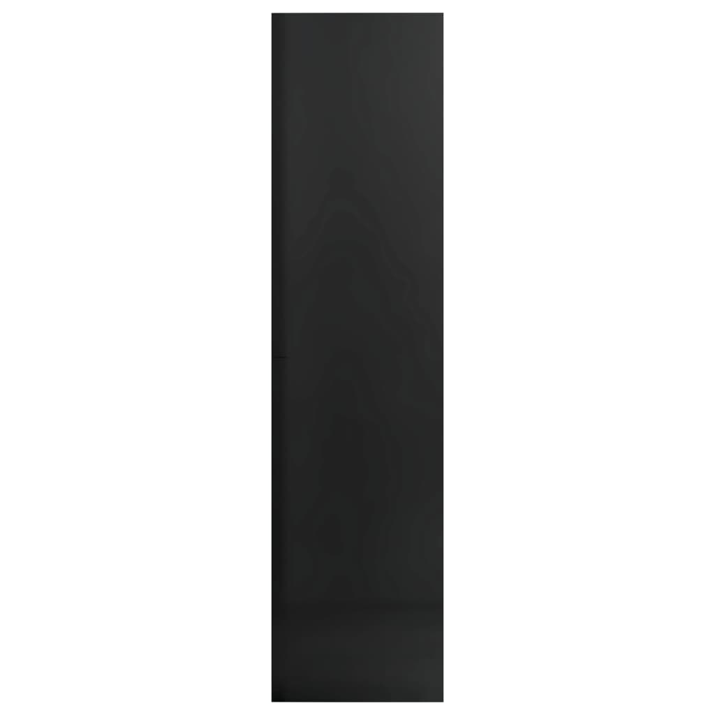 Wardrobe High Gloss Black 100x50x200 cm Chipboard