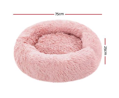 Pink Washable Pet Bed Dog Cat Calming Bed Medium 75cm White/Teal /Light Grey/Dark Grey/Pink /Charcoal