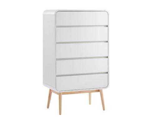 Living Room White Modern Tallboy-White