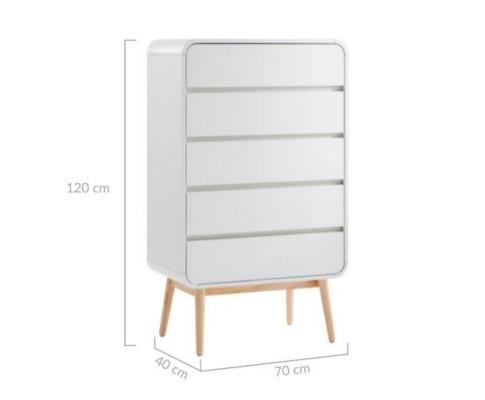 Living Room White Modern Tallboy-White