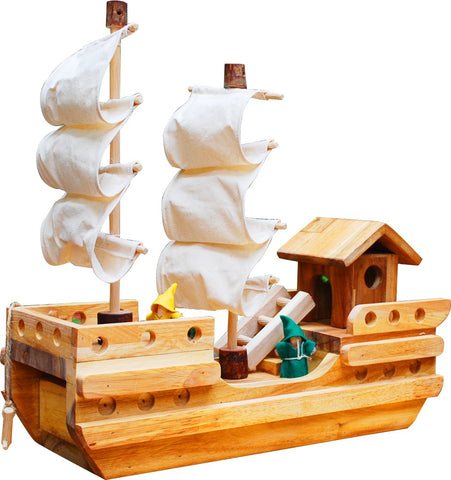 Toys Wooden Pirate Ship